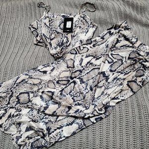 Cobra Snake Print Skirt Set